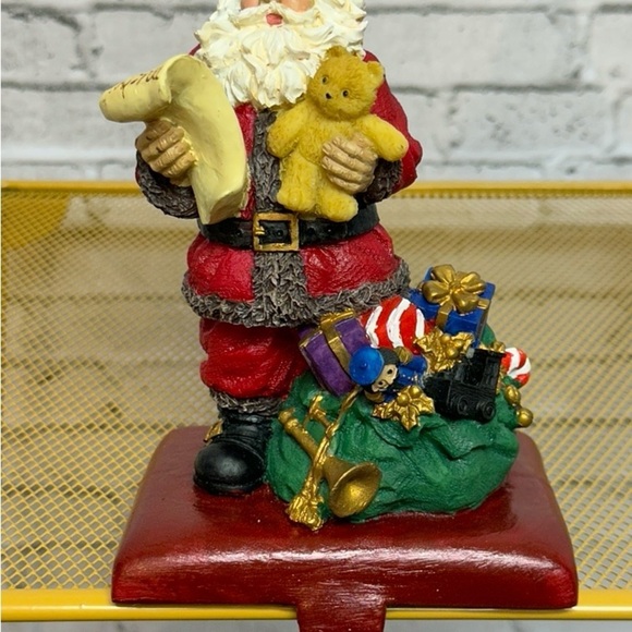 SANTA CLAUSE Stocking Holder 7 Inches Tall Christmas Holiday - Picture 8 of 16
